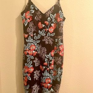 Guess Floral Embroidered Midi Dress